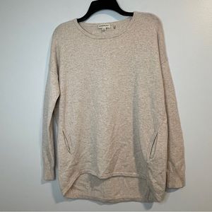 REPEAT WOOL/CASHMERE Oatmeal Tan SWEATER 38/S